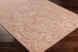 Livabliss Greenwich Machine Woven Polypropylene Rug Traditional Geometric Pattern for Entryways Dusty Pink, Cre 6'5" x 9' GWC2336-679