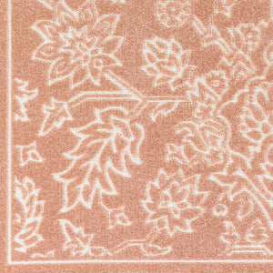 Livabliss Greenwich Machine Woven Polypropylene Rug Traditional Geometric Pattern for Entryways Dusty Pink, Cre 6'5" x 9' GWC2336-679