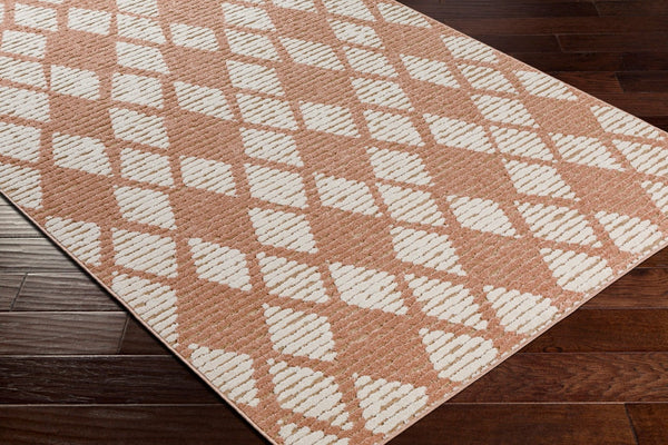 Livabliss Greenwich Global Bohemian Polypropylene Accent Rug for Entryways Kitchens and Patios Dusty Pink, Whi 6'5" x 9' GWC2339-679