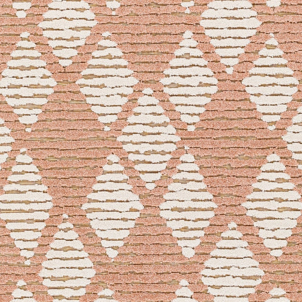 Livabliss Greenwich Global Bohemian Polypropylene Accent Rug for Entryways Kitchens and Patios Dusty Pink, Whi 6'5" x 9' GWC2339-679