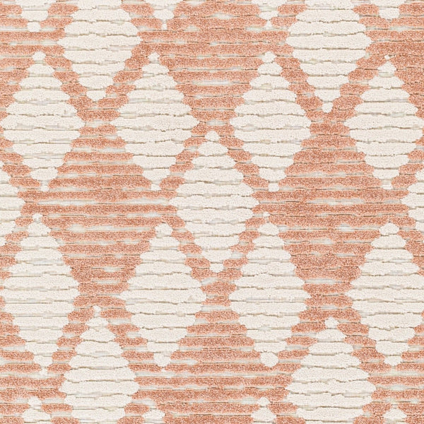 Livabliss Greenwich Geometric Polypropylene Area Rug Turkey Woven Low Pile Entryway Accent Dusty Pink, Whi 7'9" x 10' GWC2340-71010