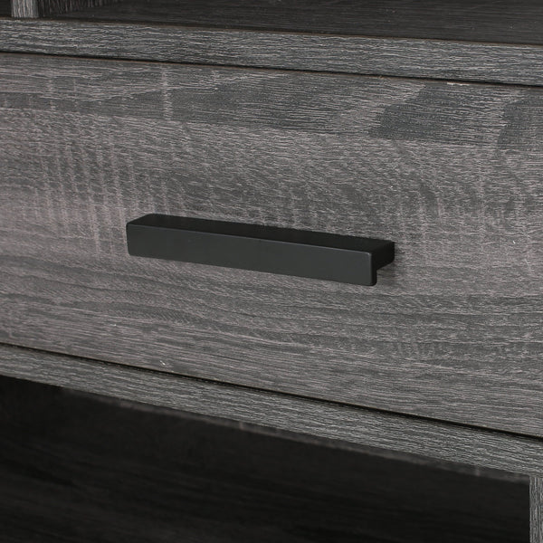 English Elm Christopher Knight Home® - CUBE Contemporary Cube Unit Bookcase in Grey Oak with Faux Wood, Iron Legs, Shelves, Drawer & Cabinets 66446.00