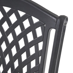 English Elm Cayman Arch Back Cast Aluminum Mesh Outdoor Dining Chairs Weather Resistant Set 54587.00SAD