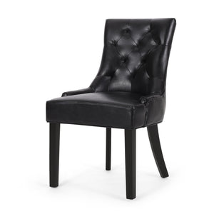 English Elm Cheney Tufted Upholstered Dining Chair Set with Solid Wood Legs for Modern Rooms 54181.00PUMDNT