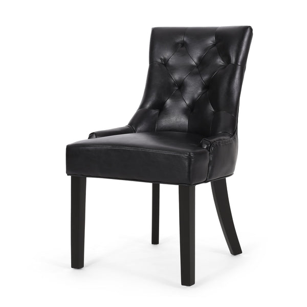English Elm Cheney Tufted Upholstered Dining Chair Set with Solid Wood Legs for Modern Rooms 54181.00PUMDNT