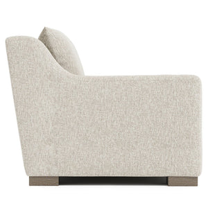 Bernhardt Bernhardt Gabi Loveseat — Made-To-Order Curved Fabric Sofa With Deep Cushions, Knife-Edge Backs, Wood Feet P7085A