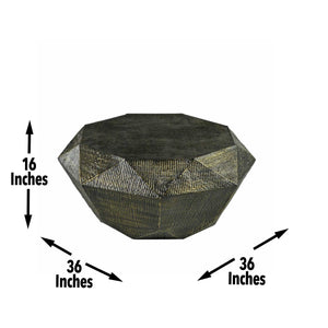 English Elm Steve Silver - Donato Gold 3-Piece Occasional Table Set with Oil-Rubbed Brass Finish, Levelers, Contemporary Chic B081S00379