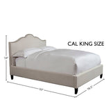 Parker House Parker Living Sleep Jamie - Flour California King Bed Flour Natural 80% Polyester, 20% Linen (SW) BJAM#9500-2-FLO