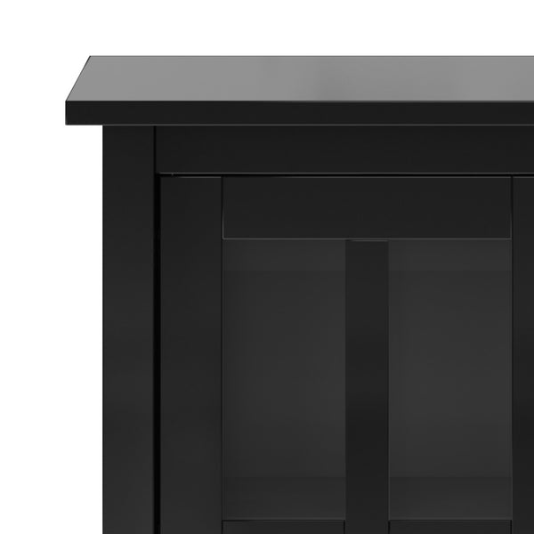 English Elm Warm Shaker Low Storage Cabinet - Handcrafted Solid Wood, Black Finish, Versatile & Stylish Design B136P159670-GIGA