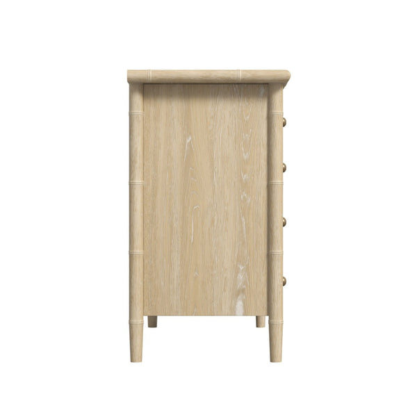 A.R.T. Furniture Haven Bachelor's Chest: Vintage-Inspired Storage with Ribbed Drawers & Soft Sun-Bleached Finish 339158-2325