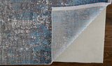 Feizy Rugs Cadiz Viscose/Acrylic Machine Made Casual Rug Blue/Gray/Silver 12' x 18'