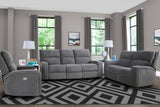 Parker House Parker Living Polaris - Bizmark Grey Power Reclining Loveseat Bizmark Grey 100% Polyester (W) MPOL#822PH-BIG