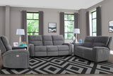 Parker House Parker Living Polaris - Bizmark Grey Power Reclining Sofa Bizmark Grey 100% Polyester (W) MPOL#832PH-BIG