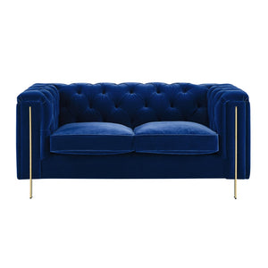 English Elm Steve Silver - Charlene - Velvet Loveseat - Blue