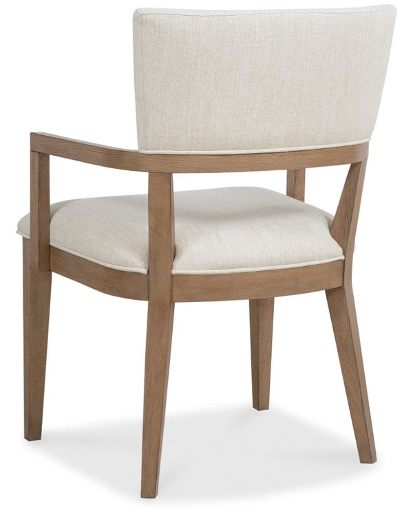 Hooker Furniture Sonnet Savile Oatmeal Upholstered Dining Chair With White Oak Frame, Minimalist Comfort & Craftsmanship 6072-75500-85