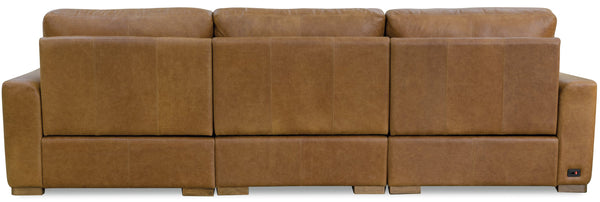 Hooker Furniture Optimus Power Reclining Sectional Top Grain Leather Contemporary Living Room Sofa SS925-3PC1-085-L
