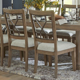 Parker House Sundance Dining - Sandstone Grid Back Dining Chair - Set of 2 Sandstone Rubberwood Solids / Mindi Veneers DSUN#2018-SS