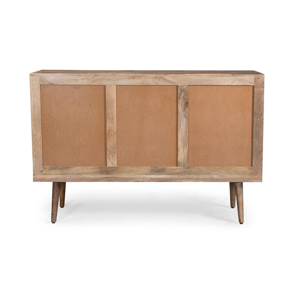 English Elm Christopher Knight Home® - 3 DRAWER SIDEBOARD WITH 2 DOOR Mango Wood Sideboard with 3 Drawers, 3D Tile Weave Doors, Shelves, Natural Finish 66413.00
