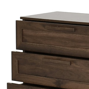 English Elm Christopher Knight Home® - DELANEY Walnut 4-Drawer Dresser with Faux Wood Finish, Compact Storage, Block Pulls, 27.5"W x 34"H 71141.00WALN