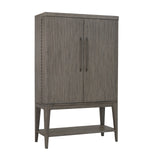 Scott Living Home Griffith Bar Cabinet Gray with Light Wood Finish P367DJ500 Pulaski Furniture