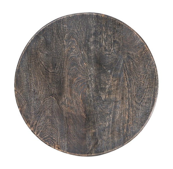 Hooker Furniture Commerce Pyramid Side Table In Solid Mango Wood, Rustic Dark Finish, Compact Shelf For Livingroom Decor 7228-50011-89