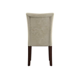 Homelegance By Top-Line Harmonn Upholstered Parsons Dining Chairs (Set of 2) Cherry Rubberwood