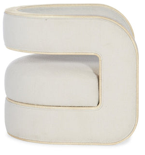 Hooker Furniture Cascade Accent Chair With Pebble Beach Performance Fabric, Lacquered Burlap Trim, Distressed Finish For Cozy Transitional Living Spaces 6120-50001-05