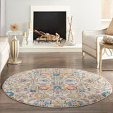 Nourison Passion PSN01 Machine Made Power-loomed No Border Indoor Only Bohemian Transitional Rug Ivory,Multi, Ivory Multicolor 100% Polypropylene 99446809209