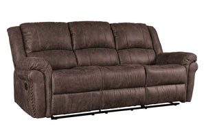 Porter Designs Porter St John Leather Reclining Sofa - Luxurious Comfort & Elegant Design For Your Living Space Brown Fabric 03-201-01-7625