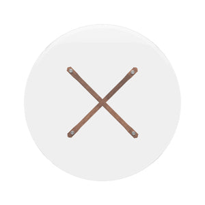 Homelegance By Top-Line Martine Mid-Century Walnut Finish Round Dining Table Walnut Rubberwood