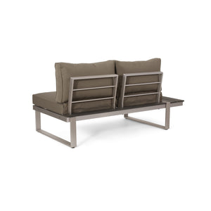 English Elm Christopher Knight Home® - Sterling Khaki Left Arm Sofa Seater - Elegant Aluminum Frame, Durable Comfort For Indoor & Outdoor Use 68036.00GRY