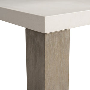 Bernhardt Bernhardt Lorenzo Square Cocktail Table — 52" Grc Vintage Cream Top With Quartered White Oak Flint Base, Modern Organic Focal Piece 465011