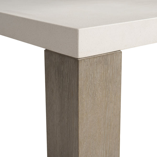 Bernhardt Bernhardt Lorenzo Square Cocktail Table — 52" Grc Vintage Cream Top With Quartered White Oak Flint Base, Modern Organic Focal Piece 465011