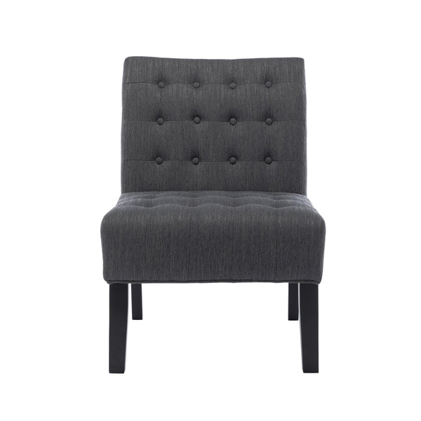 English Elm Accent Slipper Chairs Set of Two Button Tufted Plush Upholstered Living Room Pair 70752.00