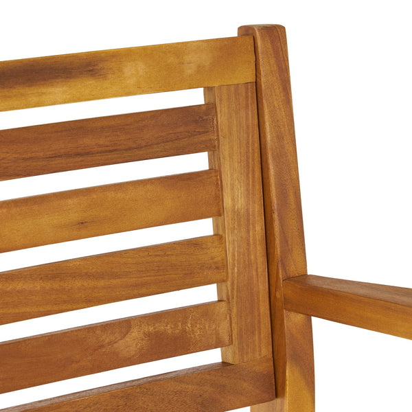 English Elm Christopher Knight Home® - HERMOSA Acacia 30" Outdoor Bar Stool Set of 2 with Weather-Resistant Cushions and Ladder-Back Design Brown 59244.00MP2