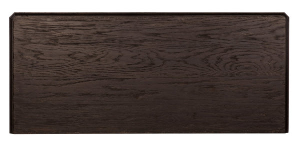 Hooker Furniture Americana Distressed Bachelor Chest With Scalloped Base, Antique Bronze Pulls, 4 Self-Closing Drawers, Timeless Appeal Blacks 7050-90217-89