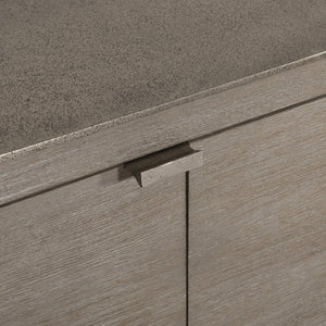 Bernhardt Bernhardt Romer Buffet In Forry Mahogany With Graphite Cast-Aluminum Top, Rustic Modern Storage Elegance 338134