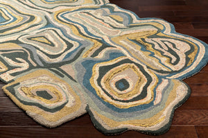 Surya Gypsy Gyp-201 Hand-tufted 2' X 3' Wool Rug - Luxurious High/Low Design For Modern Home Decor Gray Wool Gyp201-23