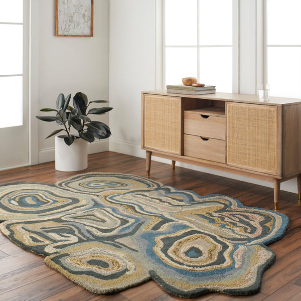 Surya Gypsy Gyp-201 Hand-tufted 2' X 3' Wool Rug - Luxurious High/Low Design For Modern Home Decor Gray Wool Gyp201-23