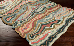 Surya Gypsy Gyp-201 Hand-tufted 2' X 3' Wool Rug - Luxurious High/Low Design For Modern Home Decor Burgandy Wool Gyp202-23