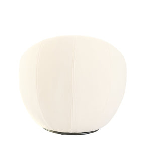 VIG Furniture Gypsum Modern White Swivel Accent Chair With Plush Cushioning, 360° Swivel Base, Sturdy 440 Lb Capacity VGMFOC-284-WHT-CH