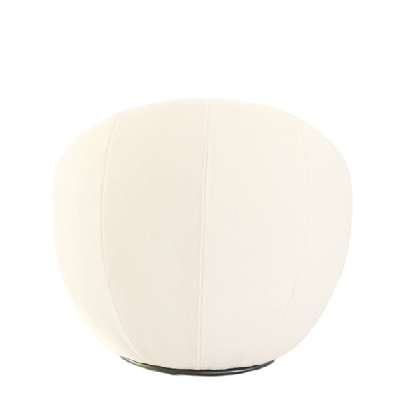 VIG Furniture Gypsum Modern White Swivel Accent Chair With Plush Cushioning, 360° Swivel Base, Sturdy 440 Lb Capacity VGMFOC-284-WHT-CH