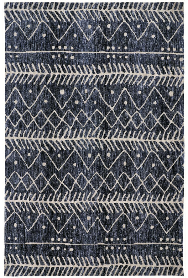 Feizy Rugs Colton Modern Geometric Rug - Soft, Durable, And Stain-resistant Design For Stylish Home Decor Blue,Ivory Polyester 8748318fdnm000e10