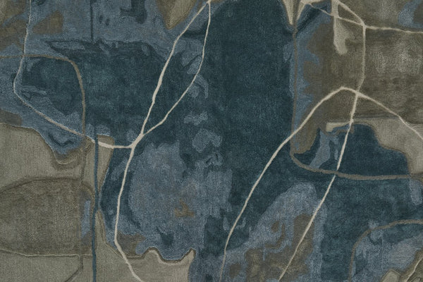 Feizy Rugs Anya Modern Watercolor-inspired Hand-tufted Wool And Viscose Rug For Contemporary Spaces Blue,Gray,Ivory Wool,Viscose Any8885fblugrne10