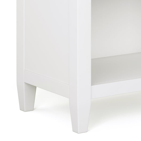 English Elm Carlton Handcrafted White Bedside Table With Storage - Stylish Nightstand For Any Room Décor B136P158575