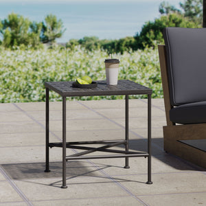 English Elm Christopher Knight Home® - LUNA Black Iron End Table – Powder-Coated Modern Accent Table 16.75"W x 16"H, Durable Stylish Decor 57637.00