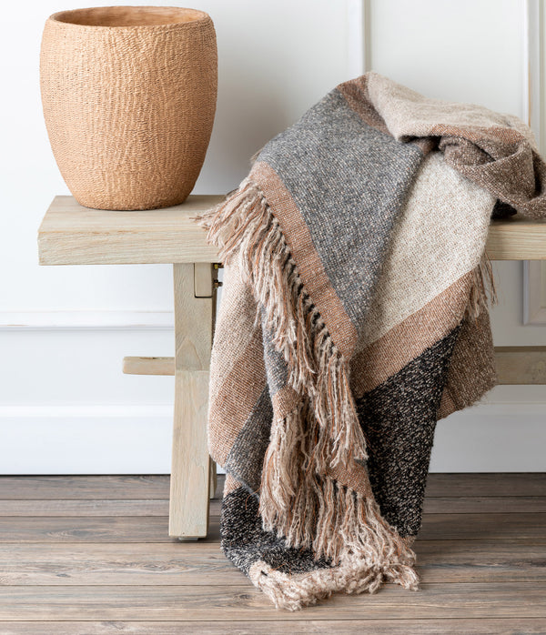 Seagrass Relief Pattern Cement Pot, 10" ECL36123 Park Hill