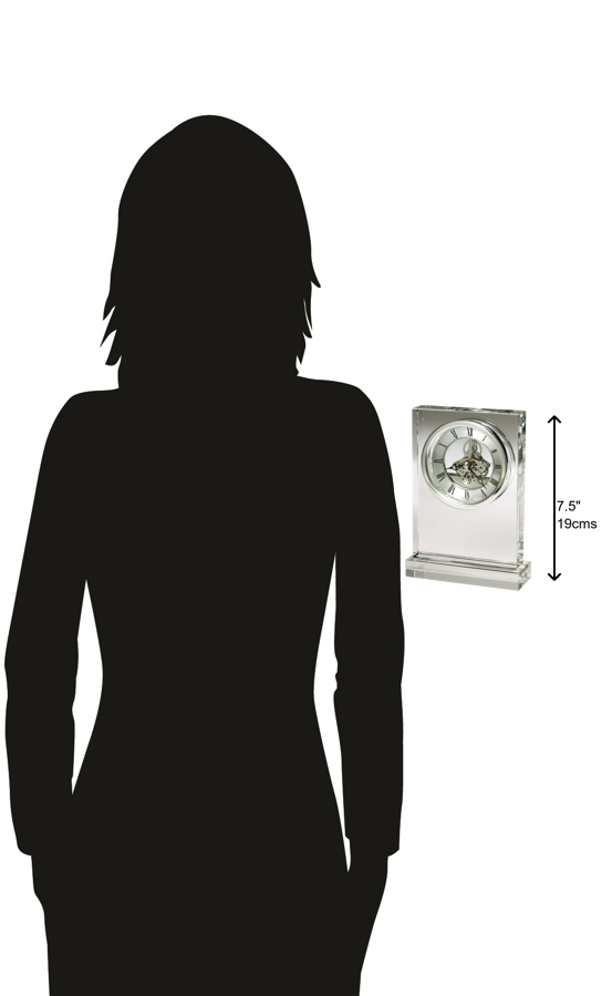 Hekman Furniture 645808 Elegant Crystal Table Clock With Quartz Movement, Polished Skeleton Design & Gift Box  Brighton Tabletop Clock 645808
