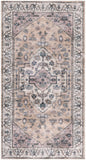 Nourison Brilliance Machine Washable WSB03 Machine Made Power-loomed Ornamental Border Indoor Only Vintage Bohemian Rug Beige Multicolor, Beige Multicolor 100% Polyester 99446914064