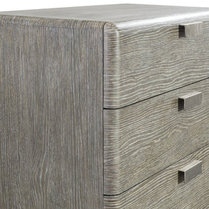 Bernhardt Bernhardt Monolith Tall Drawer Chest With Wire-Brushed Oak Puma Finish, 5 Soft-Close Drawers & Graphite Hardware 343143